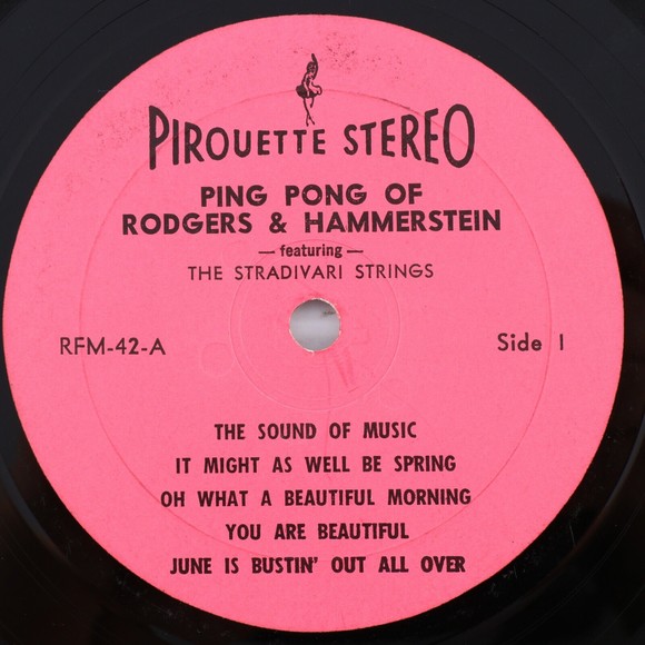 Ping Pong Percussion Of Rodgers & Hammerstein Stradivari Strings 1969 LP Record - Picture 8 of 16